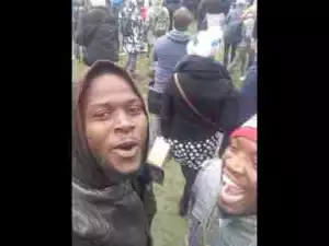 Video: Sam and Song Protesting in London Against Bad Governance in Nigeria at West Minister London
